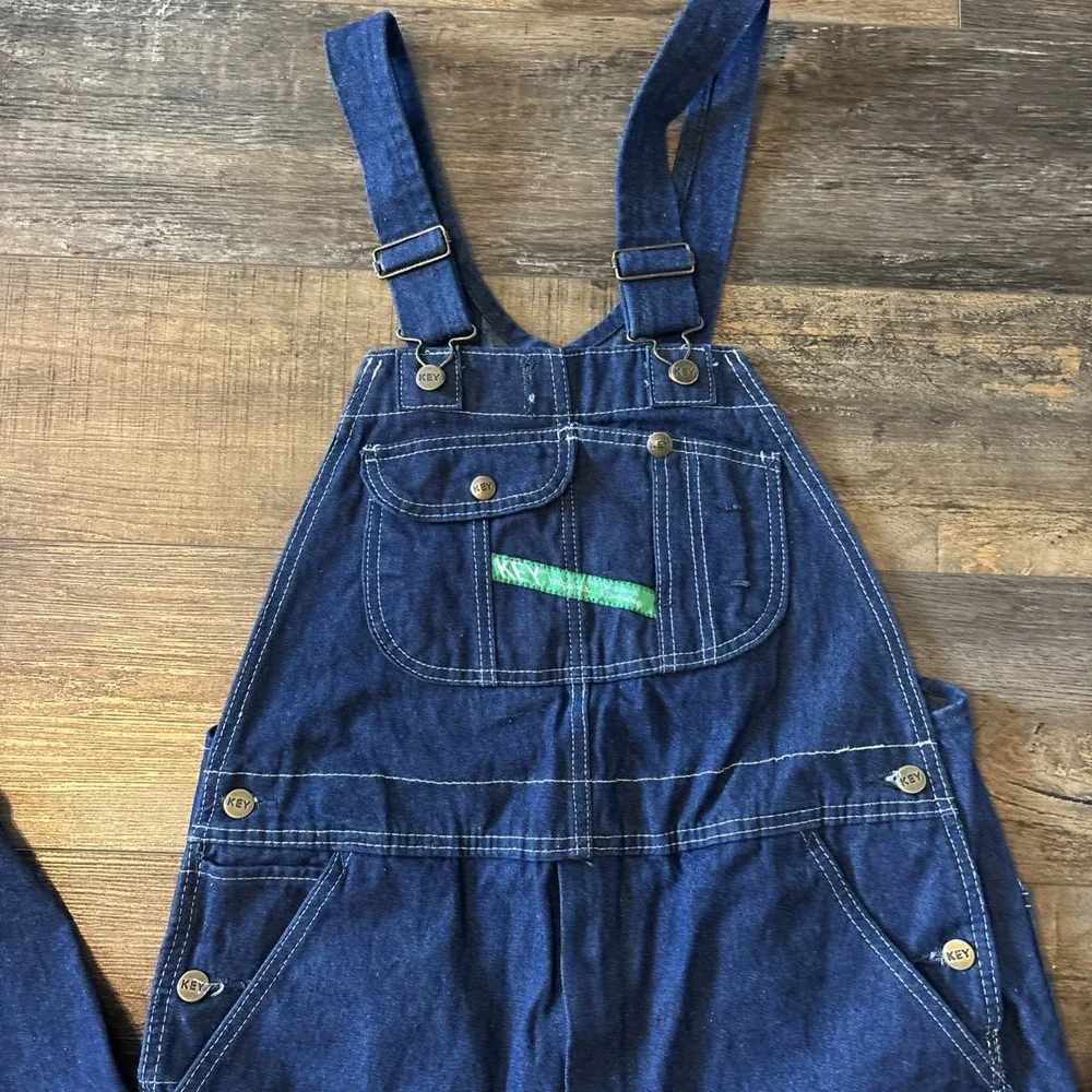 Mens Authentic KEY IMPERIAL Carpenter Bib Overalls 100% Cotton  34x34 Work Farm